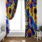 Gullah Geechee African American Window Curtain Black History Vibrant Abstract Coastal