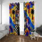Gullah Geechee African American Window Curtain Black History Vibrant Abstract Coastal