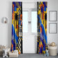 Gullah Geechee African American Window Curtain Black History Vibrant Abstract Coastal