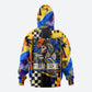 Gullah Geechee African American Zip Hoodie Black History Vibrant Abstract Coastal