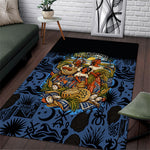 African American Gullah Geechee Area Rug African Diaspora Sweetgrass Basket Coastal