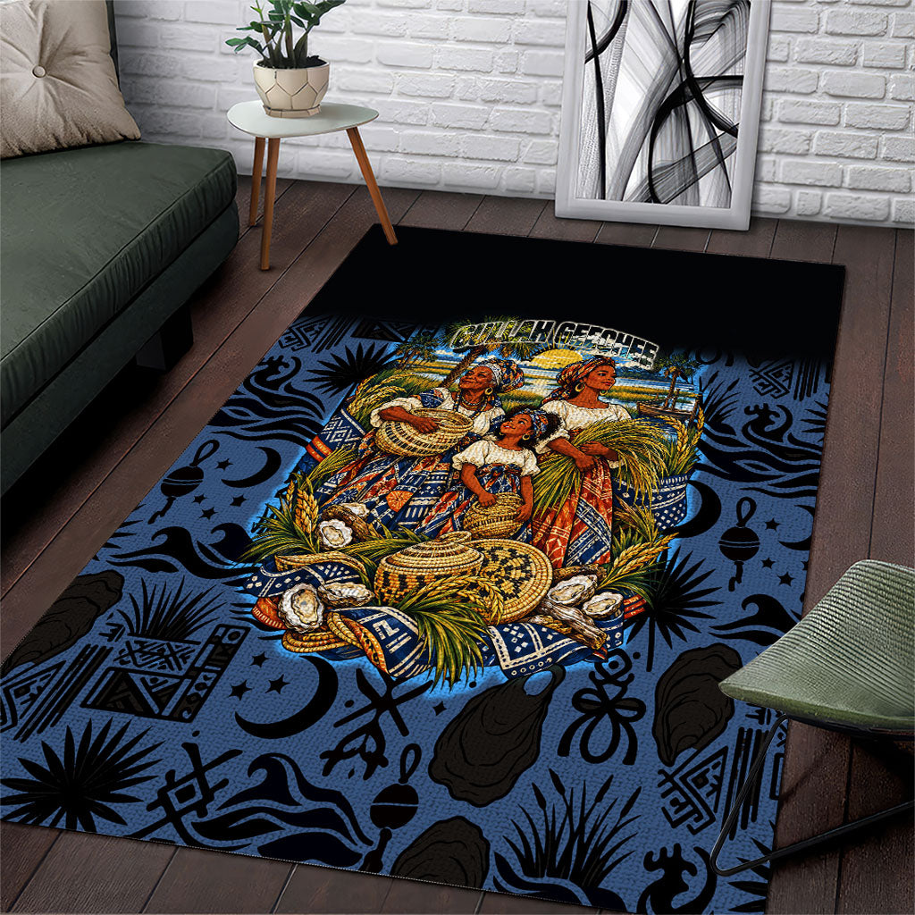 African American Gullah Geechee Area Rug African Diaspora Sweetgrass Basket Coastal