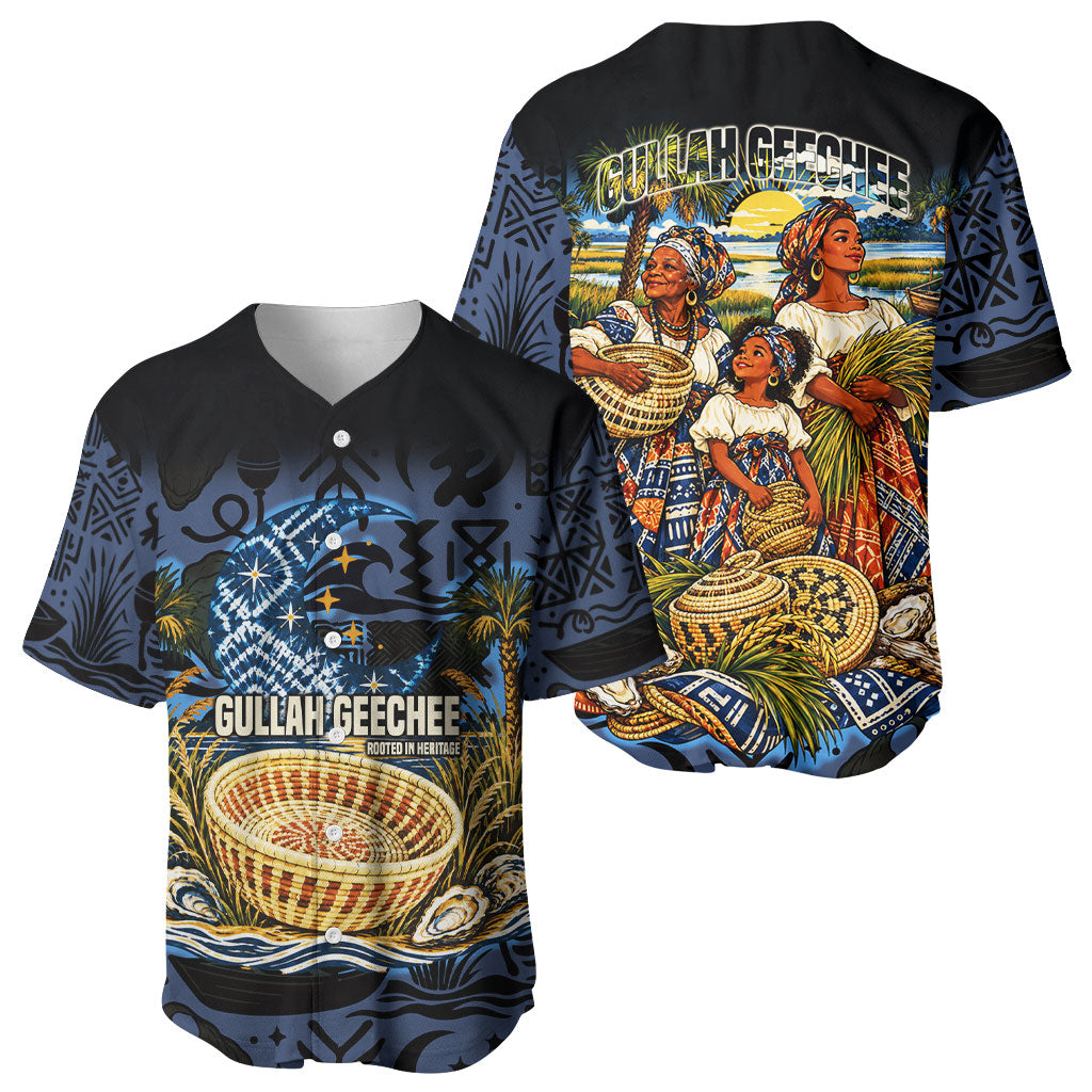 African American Gullah Geechee Baseball Jersey African Diaspora Sweetgrass Basket Coastal