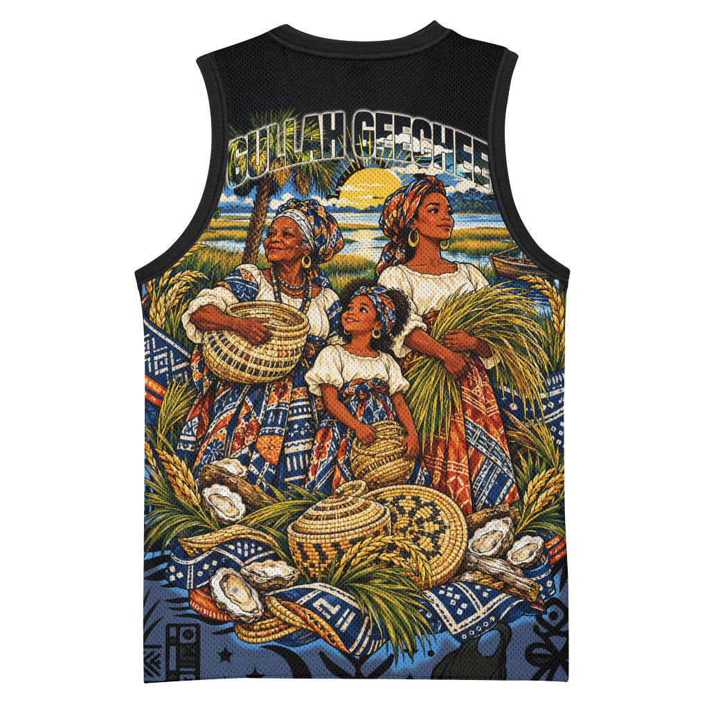 African American Gullah Geechee Basketball Jersey African Diaspora Sweetgrass Basket Coastal