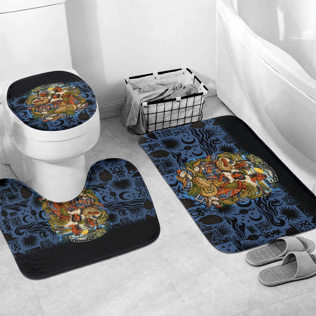 African American Gullah Geechee Bathroom Set African Diaspora Sweetgrass Basket Coastal