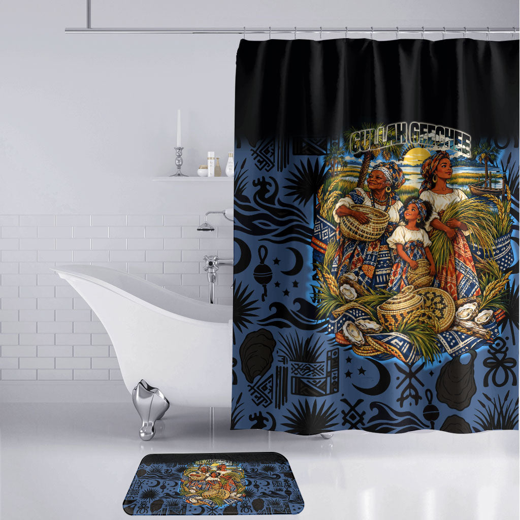 African American Gullah Geechee Bathroom Set African Diaspora Sweetgrass Basket Coastal