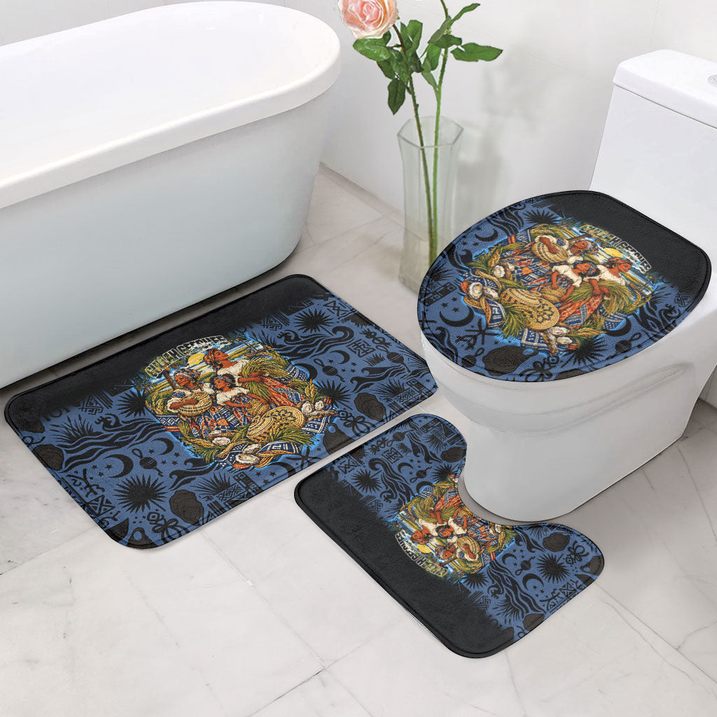 African American Gullah Geechee Bathroom Set African Diaspora Sweetgrass Basket Coastal