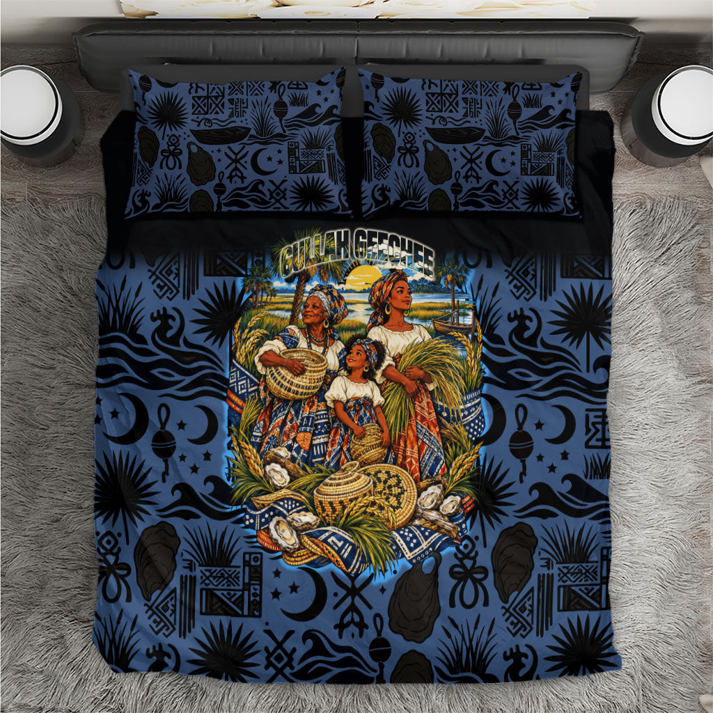 African American Gullah Geechee Bedding Set African Diaspora Sweetgrass Basket Coastal
