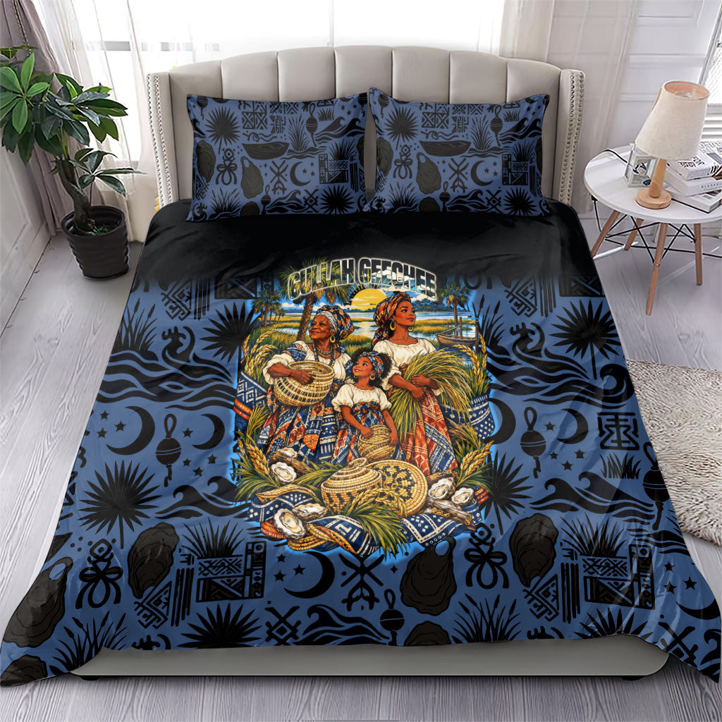 African American Gullah Geechee Bedding Set African Diaspora Sweetgrass Basket Coastal