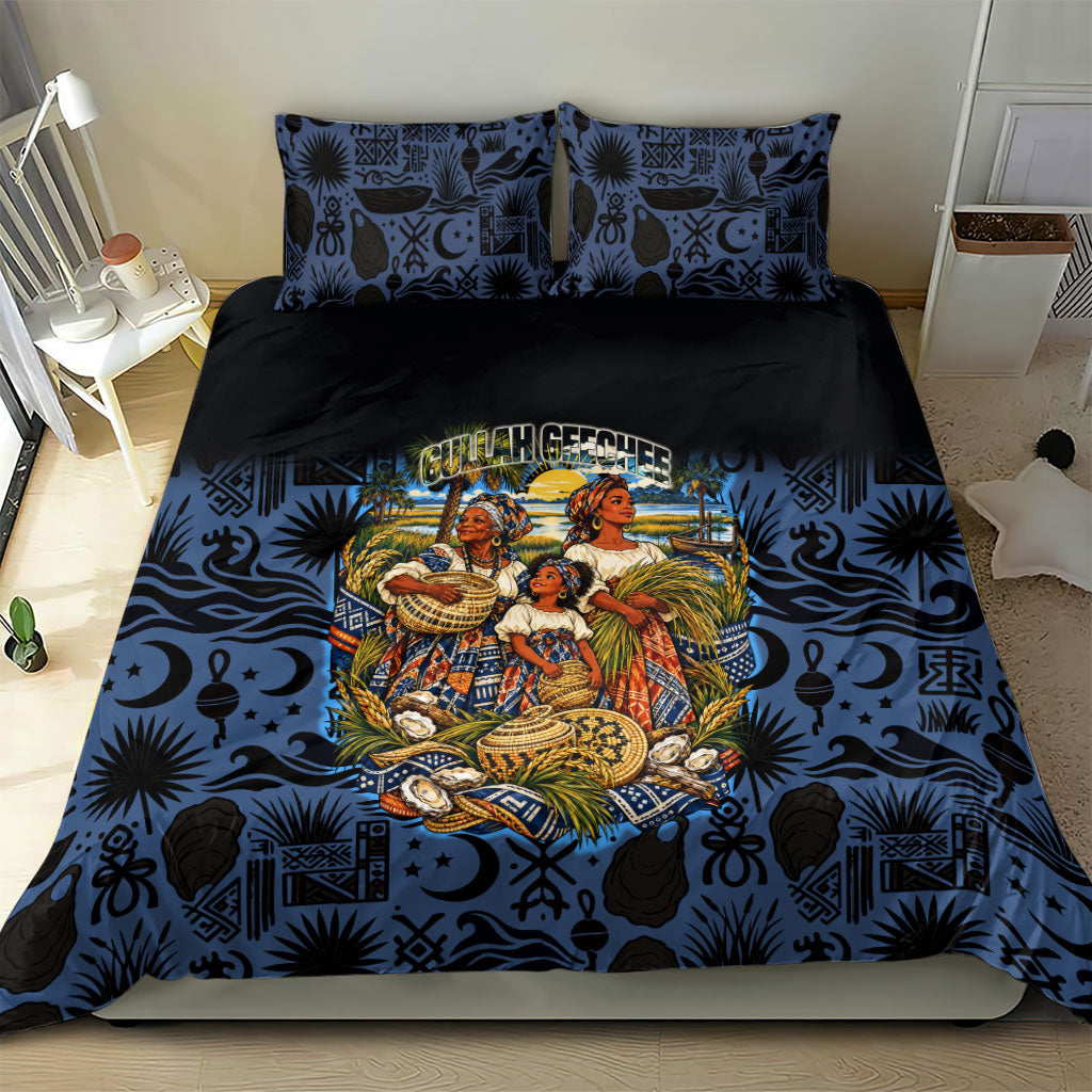African American Gullah Geechee Bedding Set African Diaspora Sweetgrass Basket Coastal