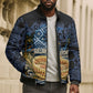African American Gullah Geechee Bomber Puffer Jacket African Diaspora Sweetgrass Basket Coastal