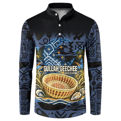 African American Gullah Geechee Button Sweatshirt African Diaspora Sweetgrass Basket Coastal