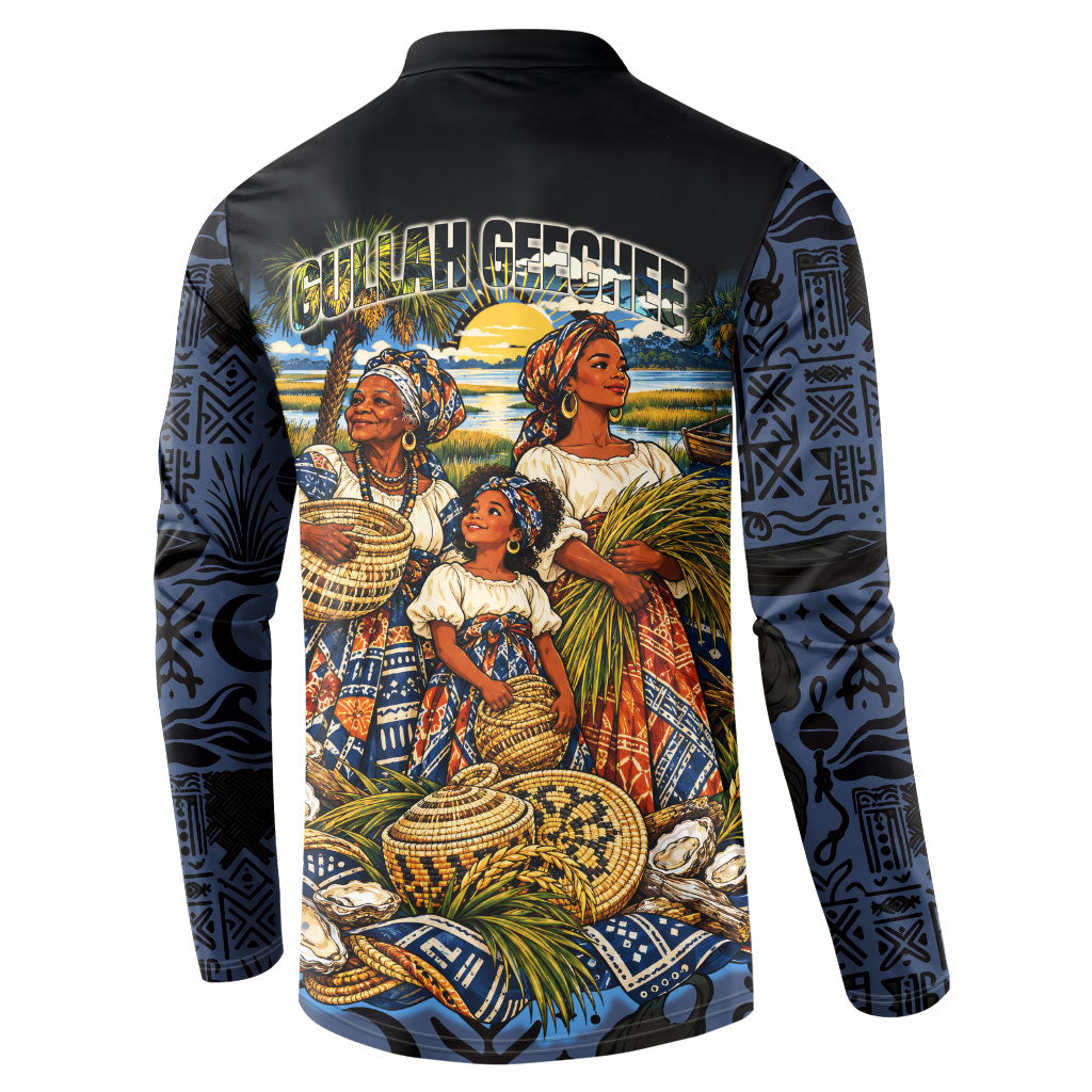 African American Gullah Geechee Button Sweatshirt African Diaspora Sweetgrass Basket Coastal