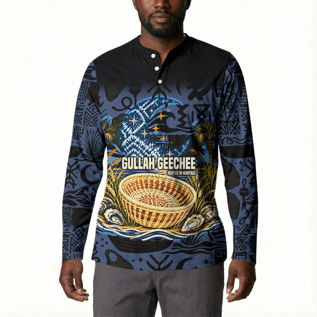 African American Gullah Geechee Button Sweatshirt African Diaspora Sweetgrass Basket Coastal