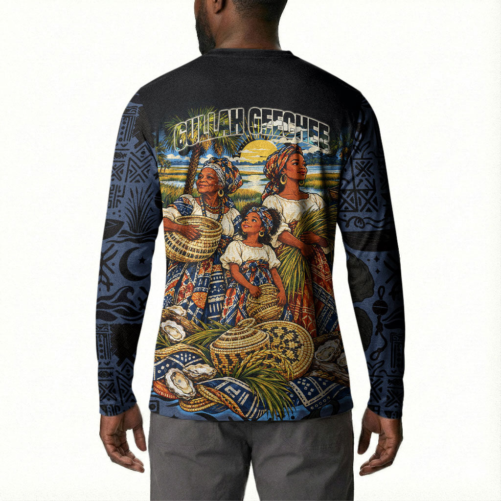 African American Gullah Geechee Button Sweatshirt African Diaspora Sweetgrass Basket Coastal