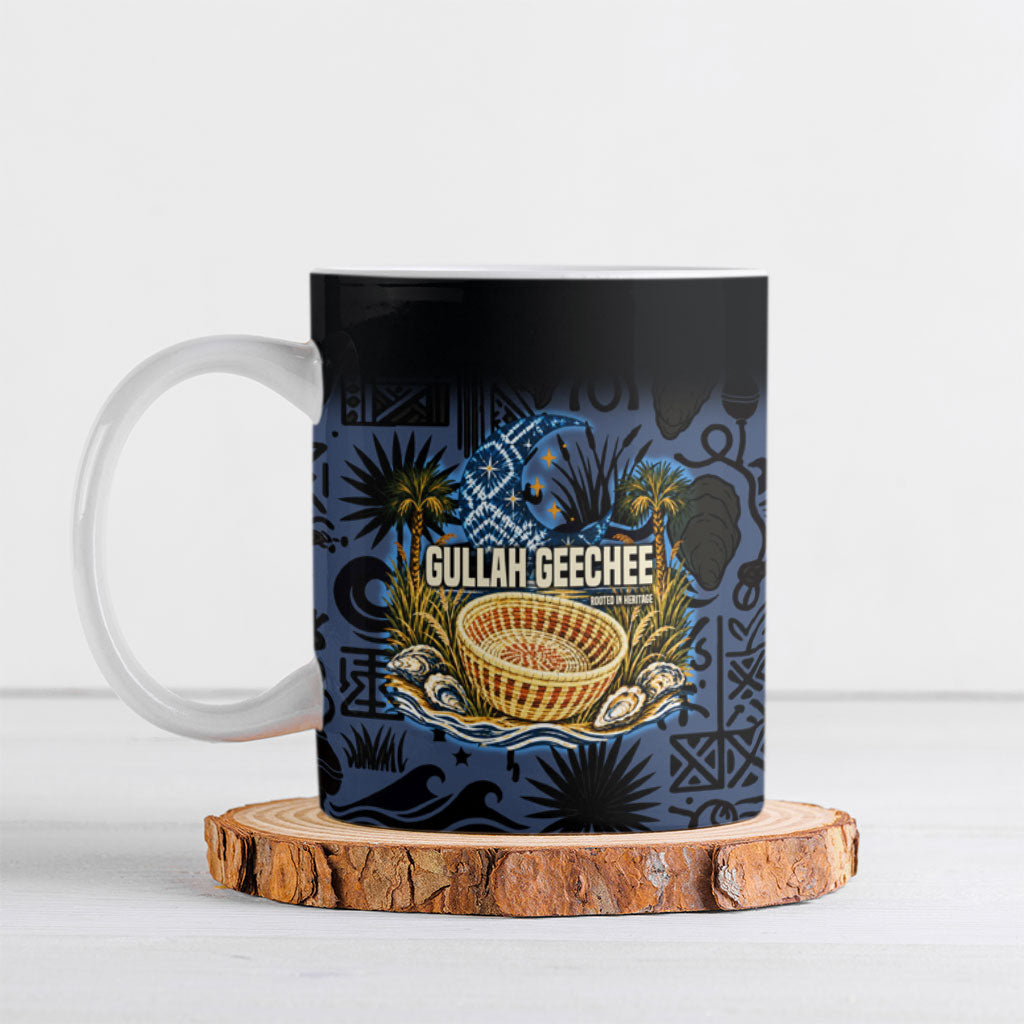 African American Gullah Geechee Ceramic Mug African Diaspora Sweetgrass Basket Coastal