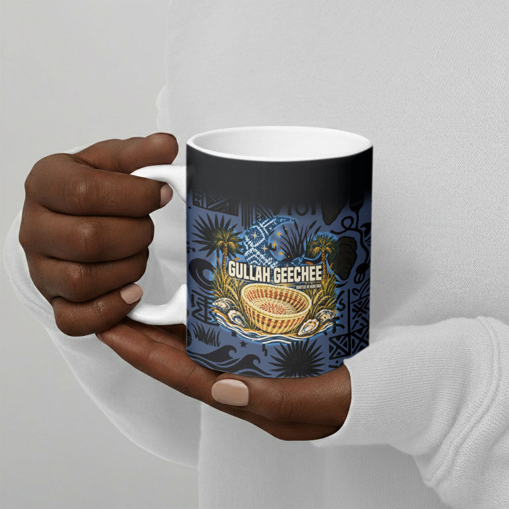 African American Gullah Geechee Ceramic Mug African Diaspora Sweetgrass Basket Coastal