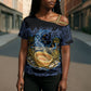 African American Gullah Geechee Cross Shoulder Shirt African Diaspora Sweetgrass Basket Coastal