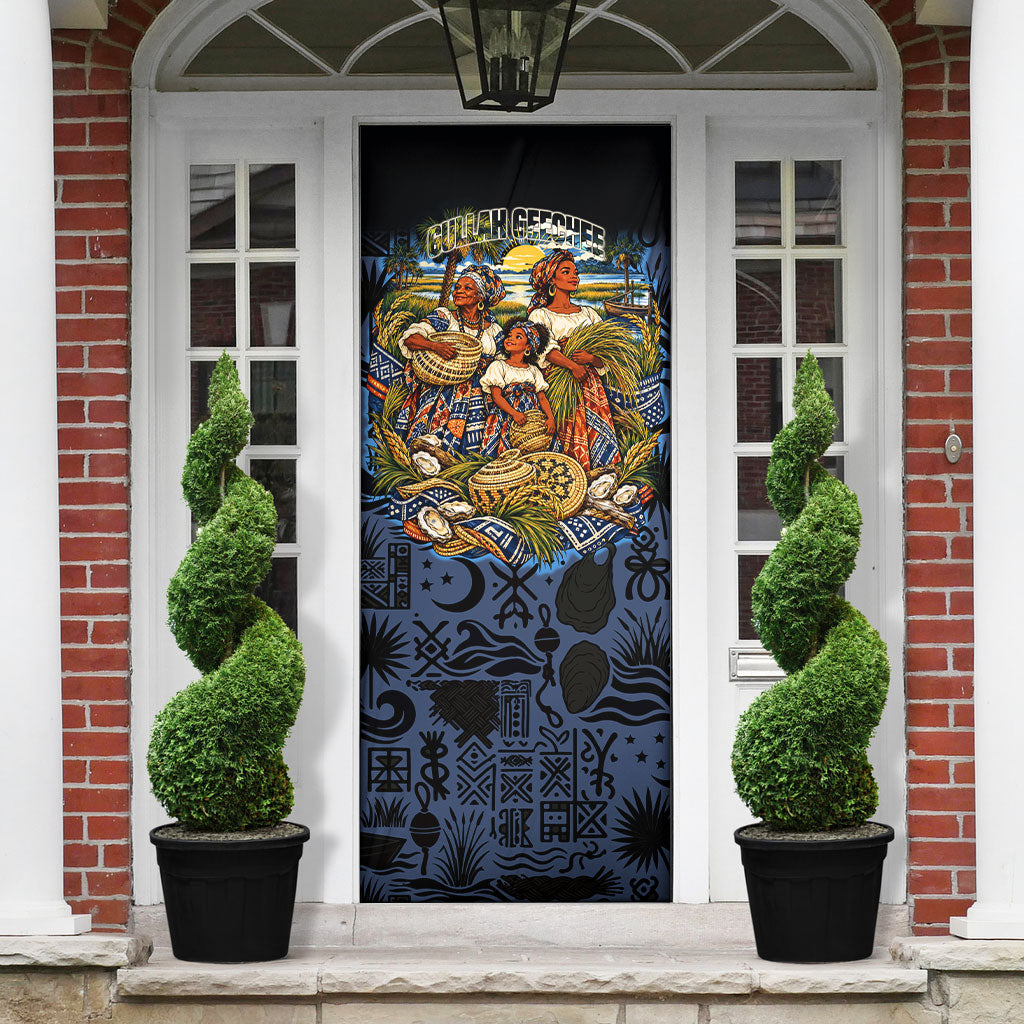 African American Gullah Geechee Door Cover African Diaspora Sweetgrass Basket Coastal
