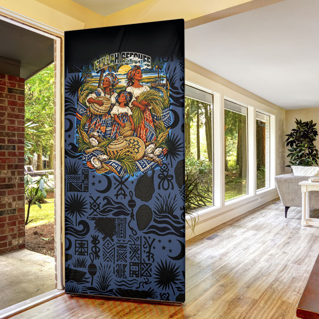 African American Gullah Geechee Door Cover African Diaspora Sweetgrass Basket Coastal