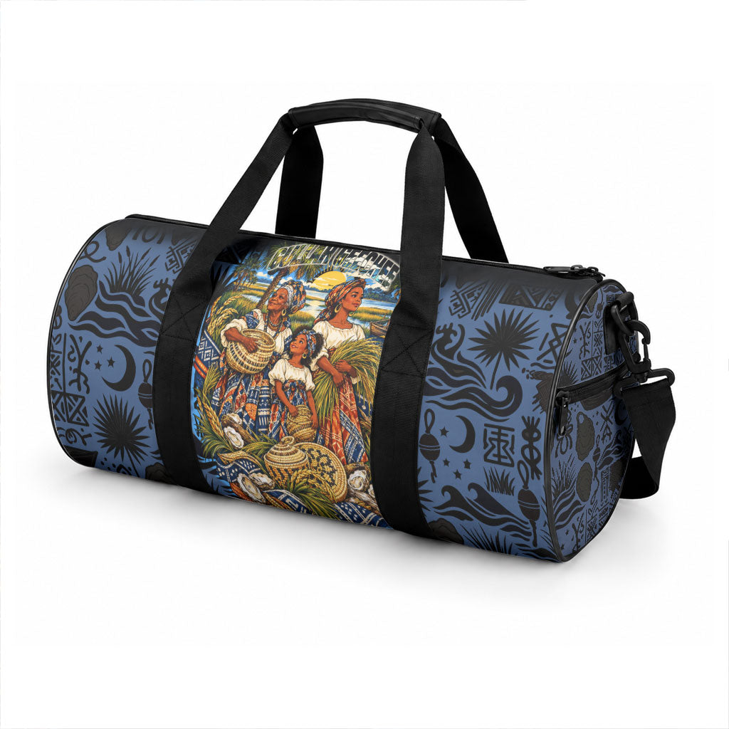 African American Gullah Geechee Duffle Bag African Diaspora Sweetgrass Basket Coastal