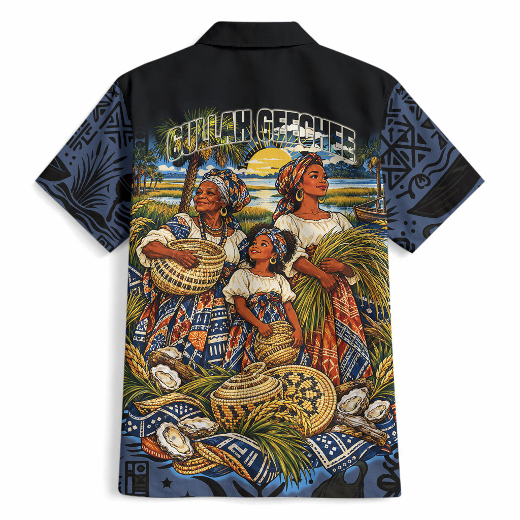 African American Gullah Geechee Hawaiian Shirt African Diaspora Sweetgrass Basket Coastal