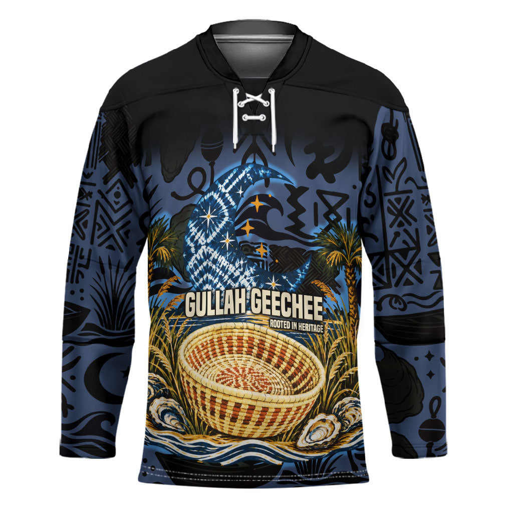 African American Gullah Geechee Hockey Jersey African Diaspora Sweetgrass Basket Coastal