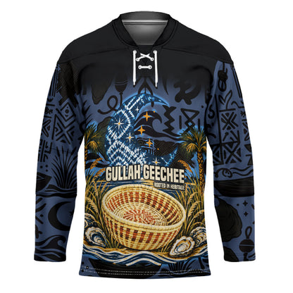 African American Gullah Geechee Hockey Jersey African Diaspora Sweetgrass Basket Coastal