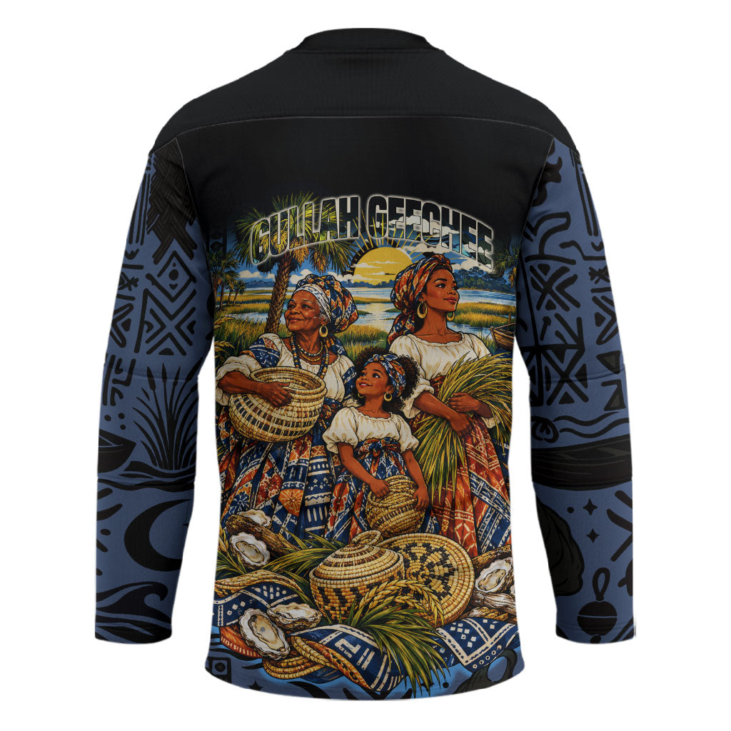 African American Gullah Geechee Hockey Jersey African Diaspora Sweetgrass Basket Coastal