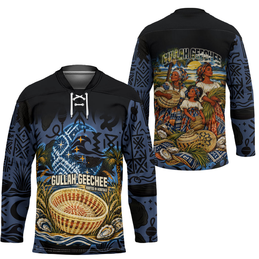 African American Gullah Geechee Hockey Jersey African Diaspora Sweetgrass Basket Coastal