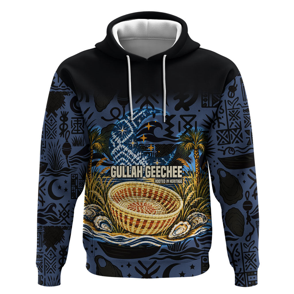 African American Gullah Geechee Hoodie African Diaspora Sweetgrass Basket Coastal