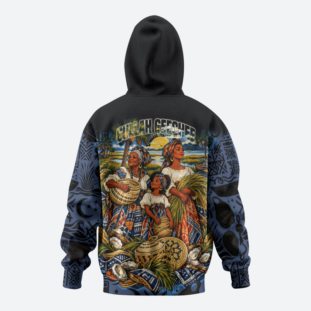 African American Gullah Geechee Hoodie African Diaspora Sweetgrass Basket Coastal