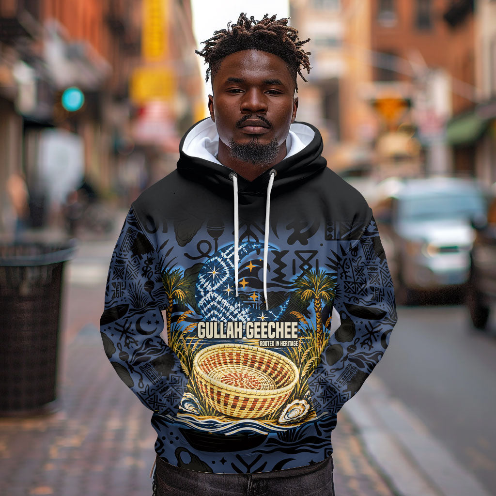 African American Gullah Geechee Hoodie African Diaspora Sweetgrass Basket Coastal
