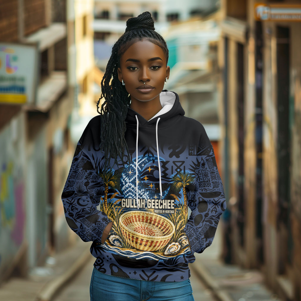 African American Gullah Geechee Hoodie African Diaspora Sweetgrass Basket Coastal