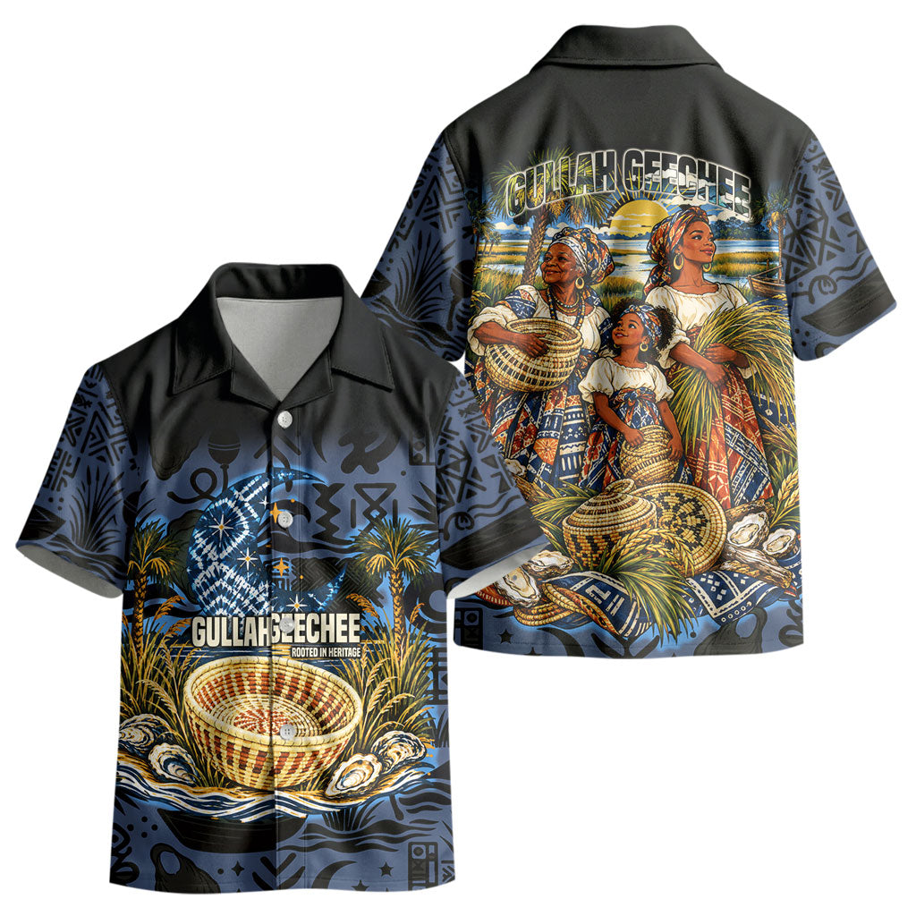 African American Gullah Geechee Kid Hawaiian Shirt African Diaspora Sweetgrass Basket Coastal