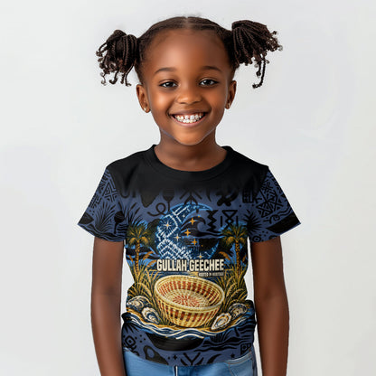 African American Gullah Geechee Kid T shirt African Diaspora Sweetgrass Basket Coastal