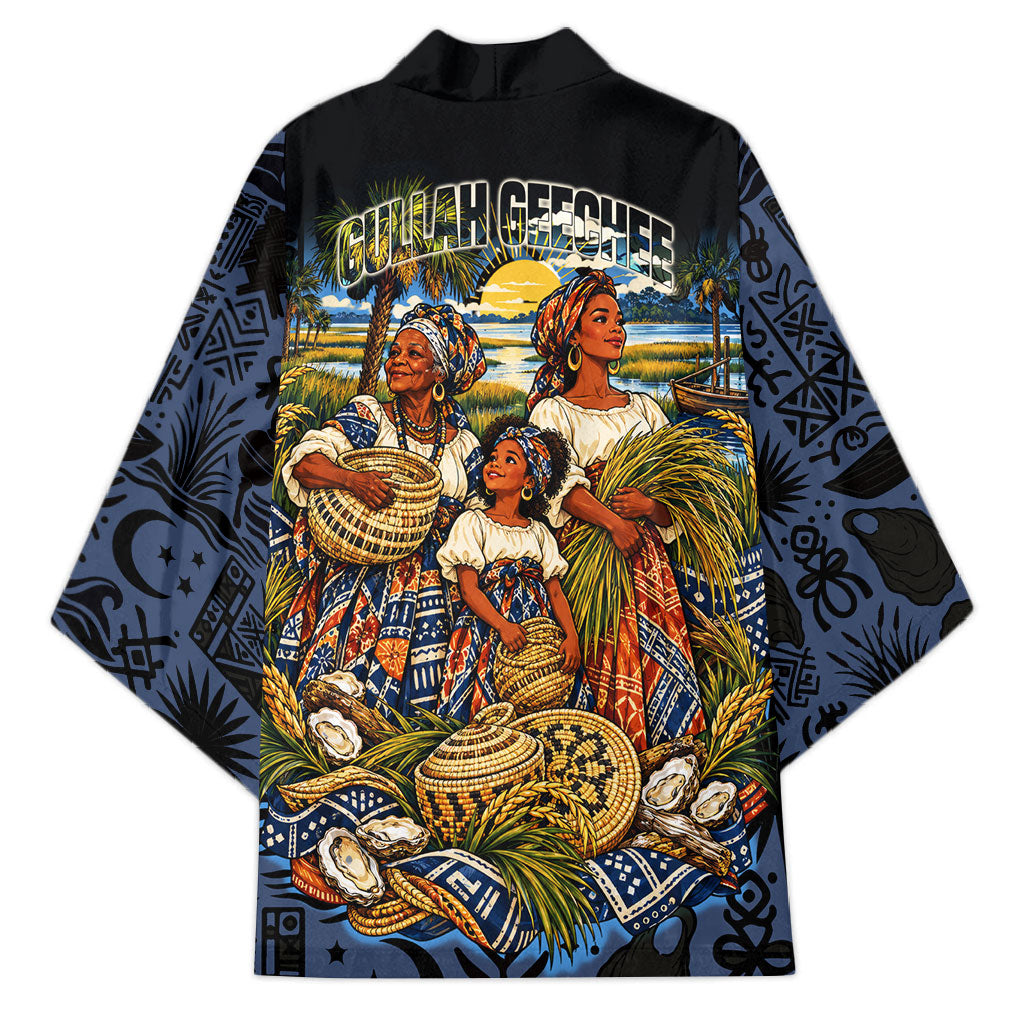 African American Gullah Geechee Kimono African Diaspora Sweetgrass Basket Coastal
