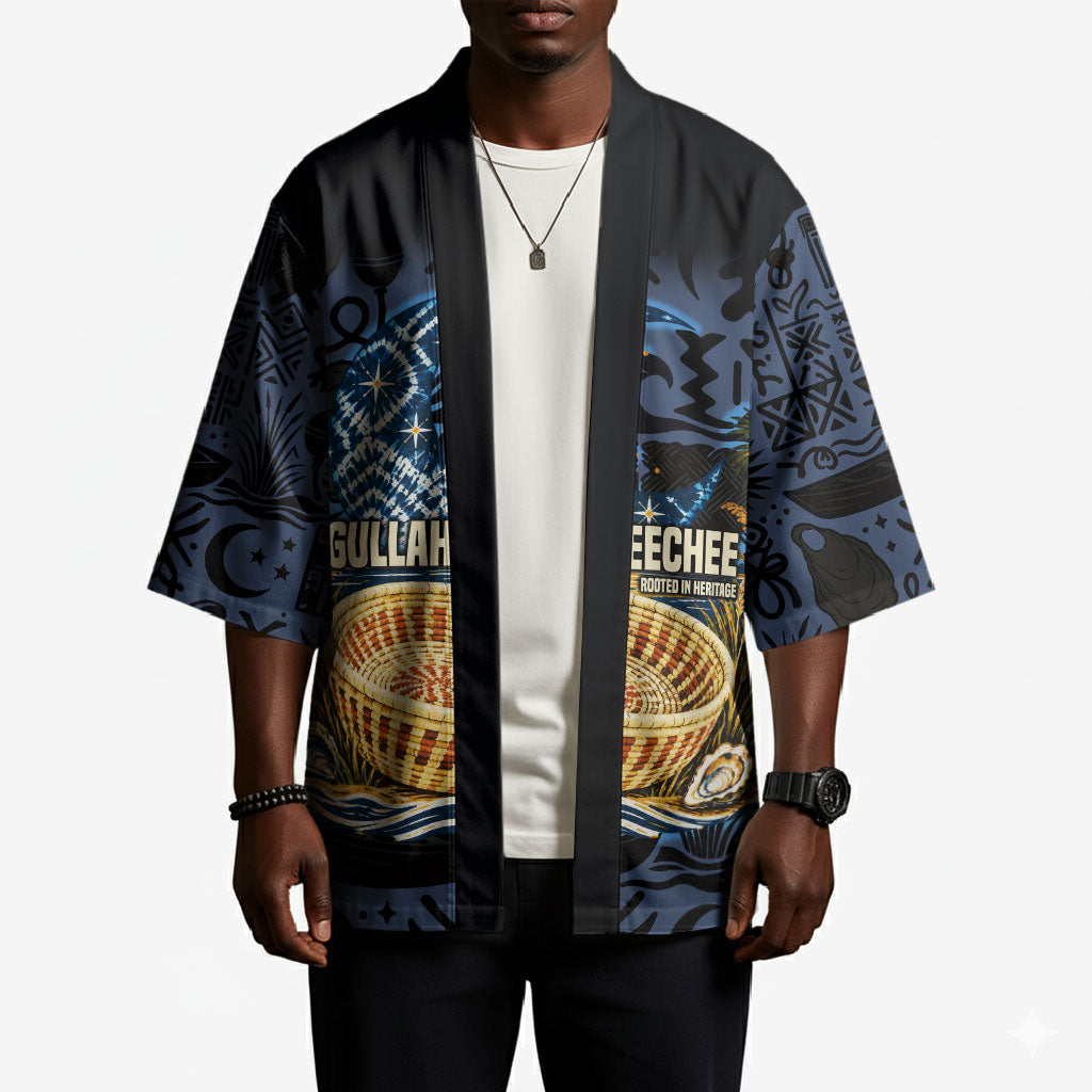 African American Gullah Geechee Kimono African Diaspora Sweetgrass Basket Coastal