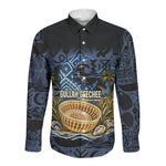 African American Gullah Geechee Long Sleeve Button Shirt African Diaspora Sweetgrass Basket Coastal