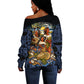 African American Gullah Geechee Off Shoulder Sweater African Diaspora Sweetgrass Basket Coastal