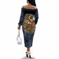 African American Gullah Geechee Off The Shoulder Long Sleeve Dress African Diaspora Sweetgrass Basket Coastal