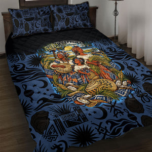 African American Gullah Geechee Quilt Bed Set African Diaspora Sweetgrass Basket Coastal