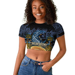 African American Gullah Geechee Raglan Cropped T shirt African Diaspora Sweetgrass Basket Coastal