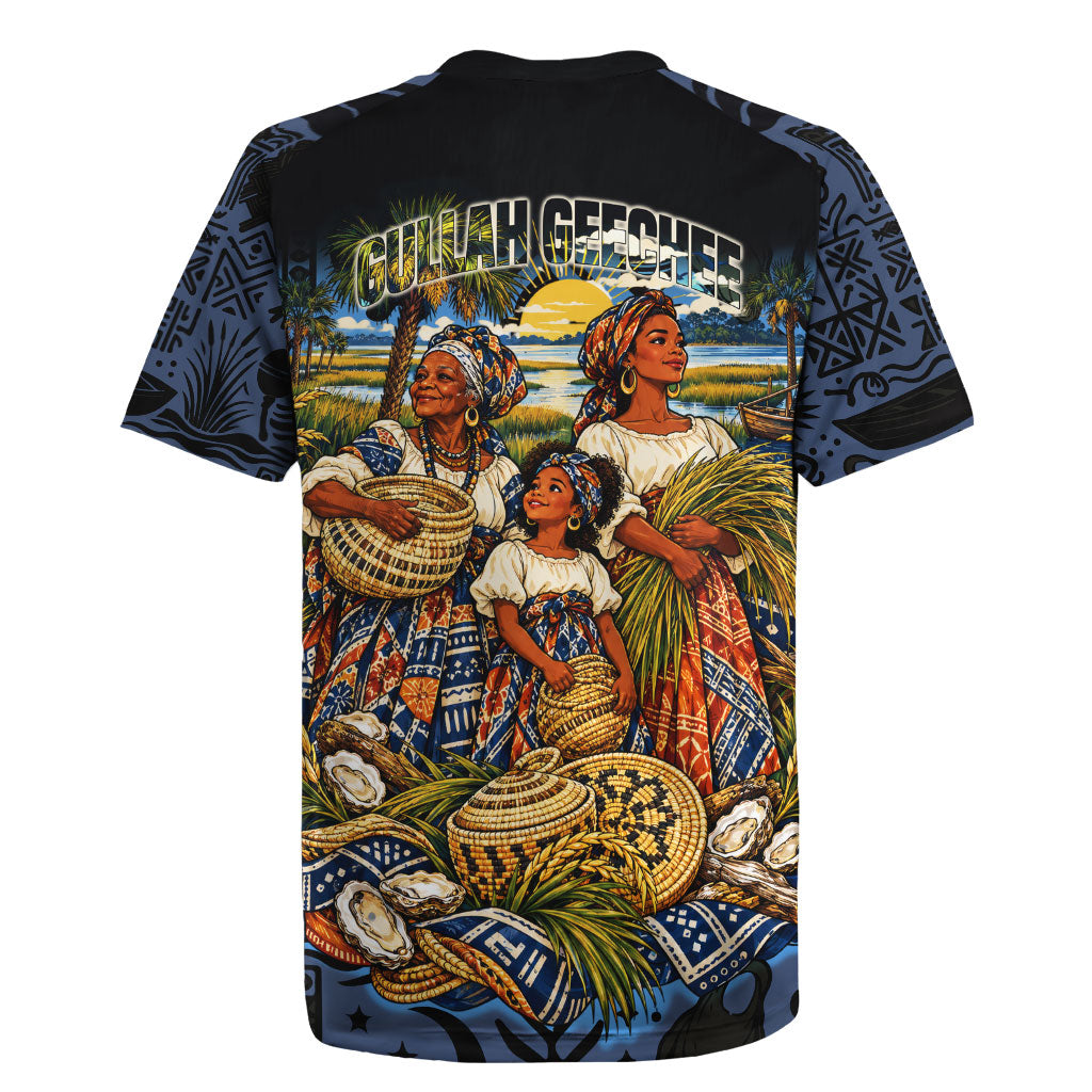 African American Gullah Geechee Rugby Jersey African Diaspora Sweetgrass Basket Coastal