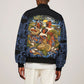African American Gullah Geechee Sleeve Zip Bomber Jacket African Diaspora Sweetgrass Basket Coastal