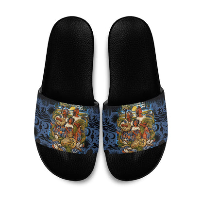 African American Gullah Geechee Slide Sandals African Diaspora Sweetgrass Basket Coastal