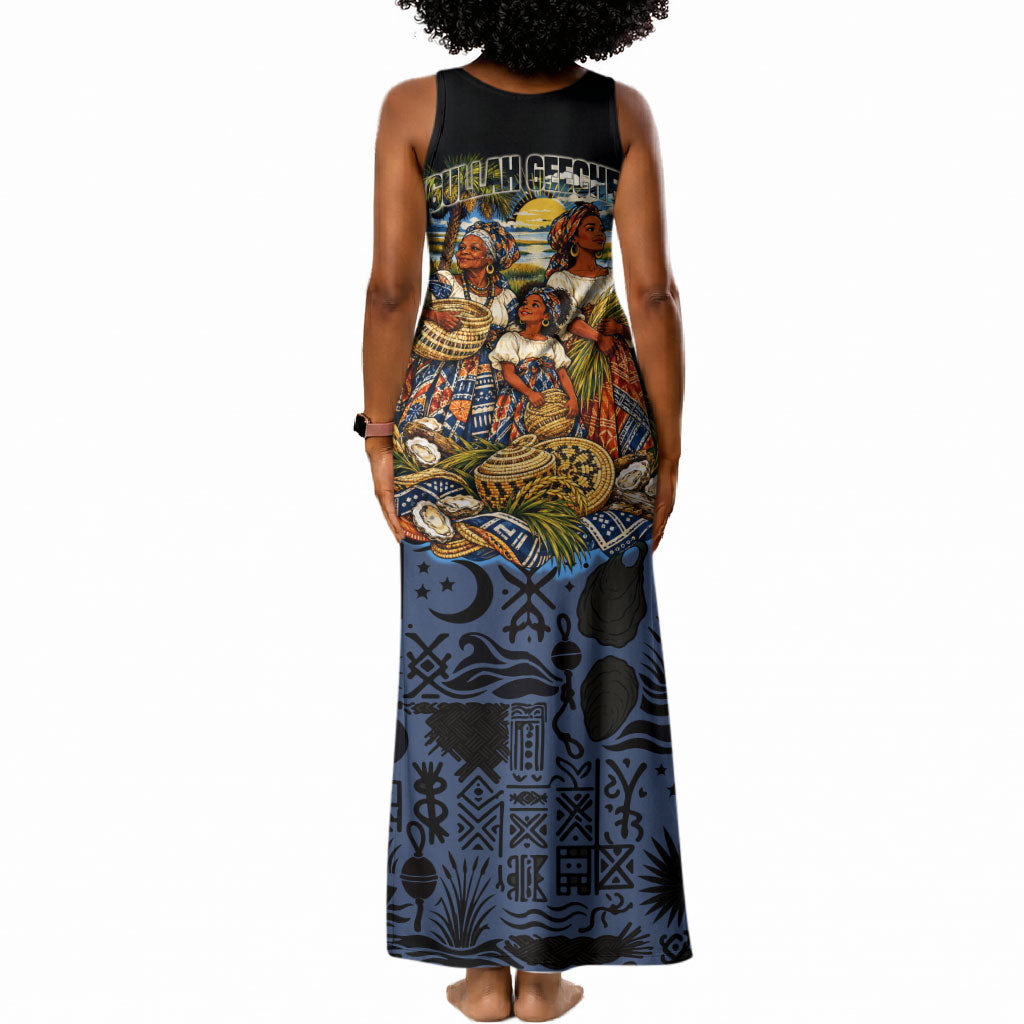 African American Gullah Geechee Tank Maxi Dress African Diaspora Sweetgrass Basket Coastal