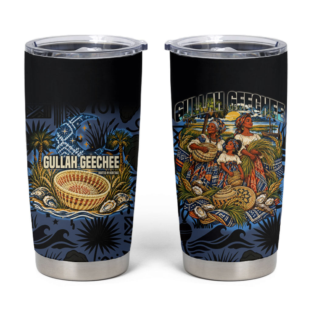 African American Gullah Geechee Tumbler Cup African Diaspora Sweetgrass Basket Coastal