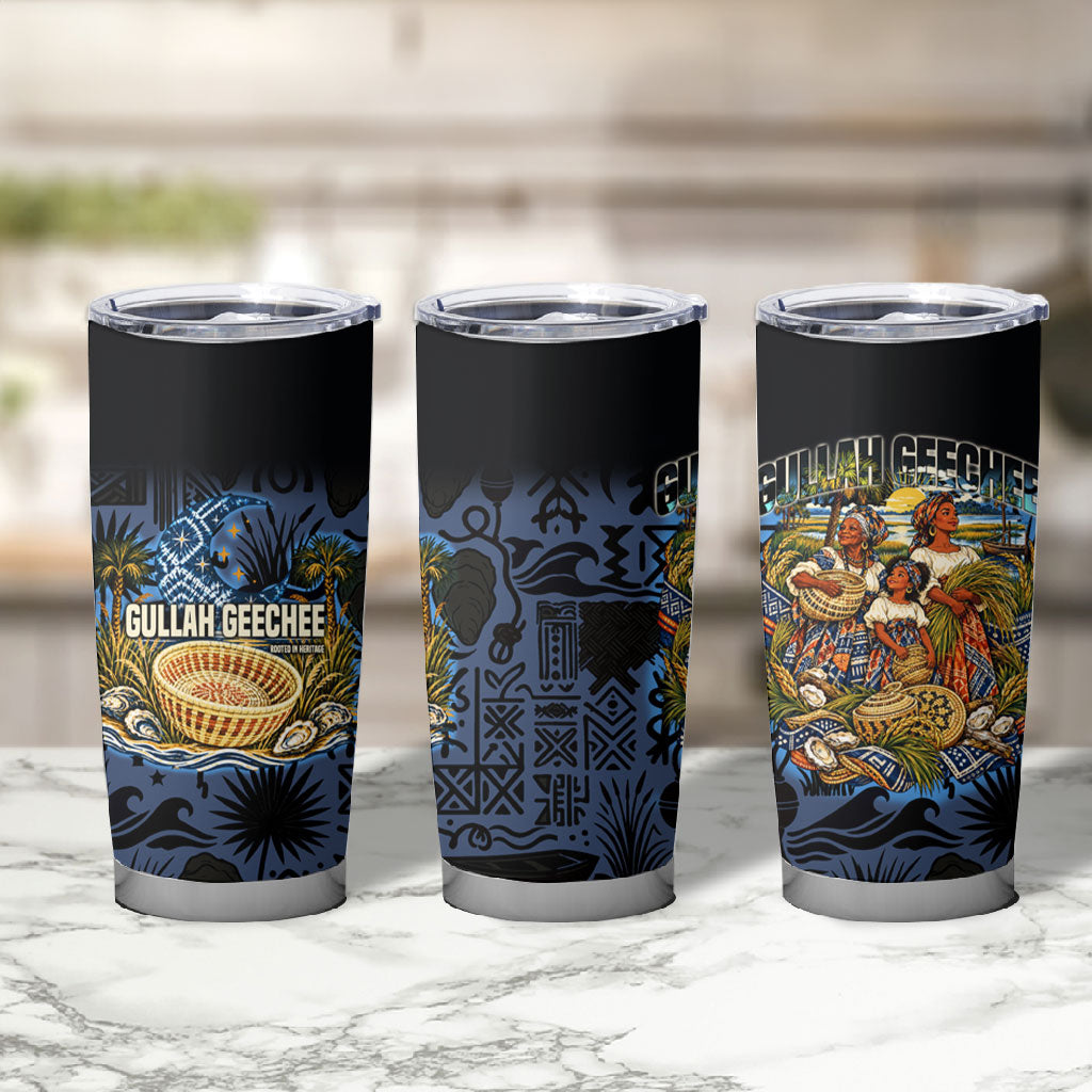 African American Gullah Geechee Tumbler Cup African Diaspora Sweetgrass Basket Coastal