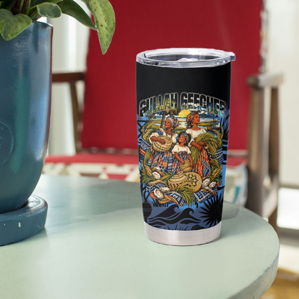 African American Gullah Geechee Tumbler Cup African Diaspora Sweetgrass Basket Coastal